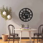 Wallity MTS - 001 Reloj de Pared Decorativo de Metal Negro